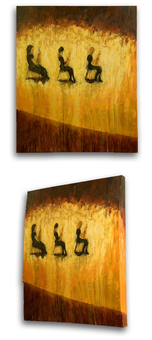Front Row Strings, ASO, painting by Sam Golding