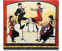 Flinders Quartet in the Round, painting by Sam Golding